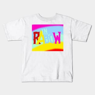 Rainbow typography Kids T-Shirt